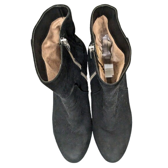 Michael Michael Kors Ankle Booties 9 Black Suede Zip 3"Block Heel V. Good - Picture 9 of 11